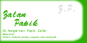 zalan papik business card